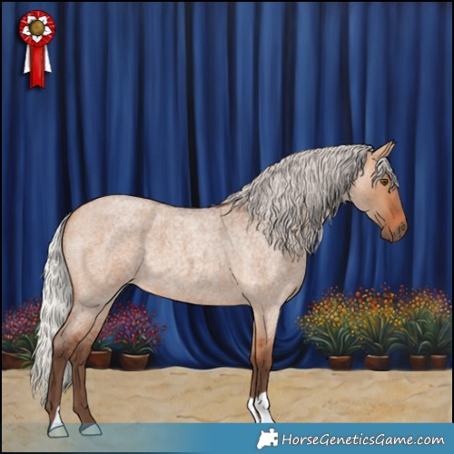 Horse Color:Silver Bay Roan Dun 