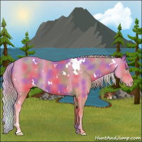 Horse Color:Nacre White Spotted Gold Cream Champagne