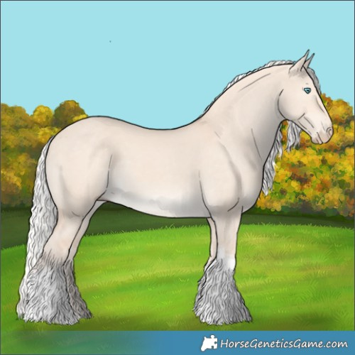 Horse Color:Silver Perlino Dun Tobiano 