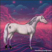 Horse Color:Watercolor Silver Bay Roan Dun Tobiano 