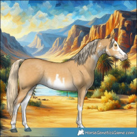 Horse Color:White Spotted Palomino Dun 