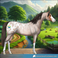 Horse Color:White Spotted Bay Roan Blanket Rabicano 