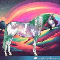 Horse Color:Watercolor White Spotted Brown Onyx