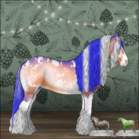 Horse Color:Watercolor White Spotted Bay Onyx Sabino Rabicano 