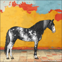 Horse Color:White Spotted Black Appaloosa 