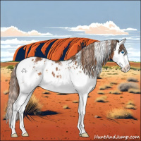 Horse Color:White Spotted Chestnut Splash Appaloosa 