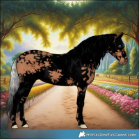 Horse Color:Void Silver Bay Splash Tobiano Frame 