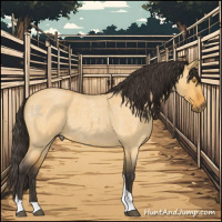 Horse Color:Buckskin Roan Dun Tobiano 