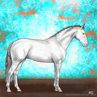 Horse Color:Bay Roan Dun Splash Tobiano 