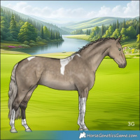 Horse Color:Silver Smoky Grullo Tobiano 