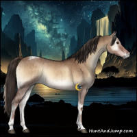 Horse Color:Liver Red Dun Onyx Tobiano Brindle 