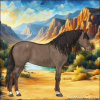 Horse Color:Liver Red Dun Varnish Brindle 