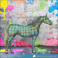 Horse Color:Watercolor Plaid  Liver Red Dun Brindle 