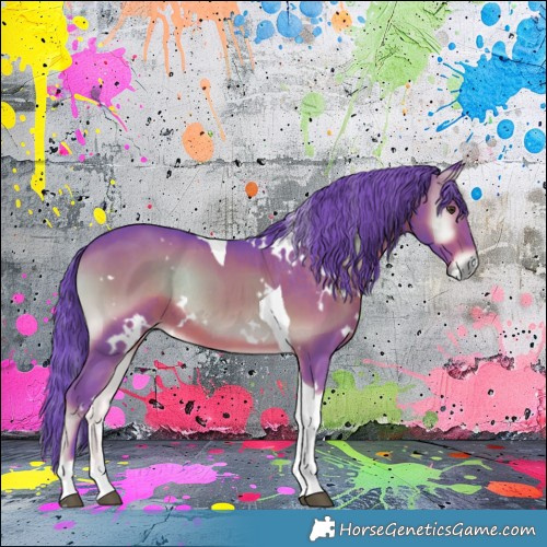 Horse Color:Watercolor White Spotted Liver Red Onyx Tobiano Rabicano