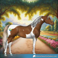 Horse Color:Chocolate Palomino Tobiano 