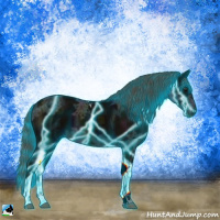 Horse Color:Thunderstruck Midnight Liver Chestnut Ice Sabino Tobiano