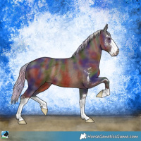 Horse Color:Nacre Liver Chestnut Mushroom Sabino Rabicano
