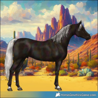 Horse Color:Midnight Silver Black 