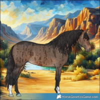 Horse Color:Brown Dun Brindle 