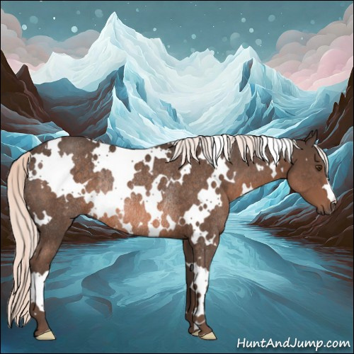 Horse Color:White Spotted Liver Chestnut Mushroom Rabicano 