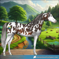 Horse Color:Brown Splash Near Leopard 
