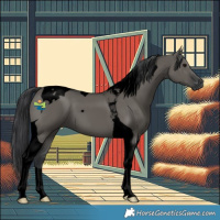 Horse Color:Void Grullo Tobiano 