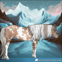 Horse Color:White Spotted Liver Chestnut Pearl Mushroom 