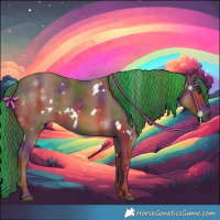 Horse Color:Painted Nacre White Spotted Chestnut Rabicano 