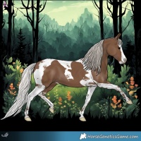 Horse Color:Silver Black Chinchilla Splash Tobiano 