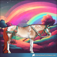 Horse Color:Painted Gold Champagne Onyx Tobiano 