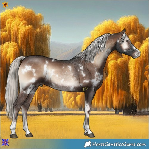 Horse Color:White Spotted Liver Red Onyx Mushroom 