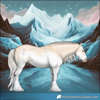 Horse Color:Silver Classic Champagne Dun Splash Frame 