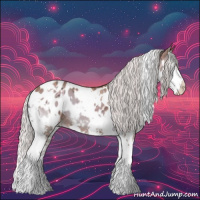 Horse Color:Watercolor White Spotted Silver Bay Ice Onyx Splash Appaloosa 