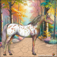 Horse Color:Nacre Palomino Near Leopard 