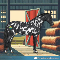 Horse Color:Black Appaloosa 