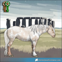 Horse Color:White Spotted Silver Grullo Pearl Mushroom