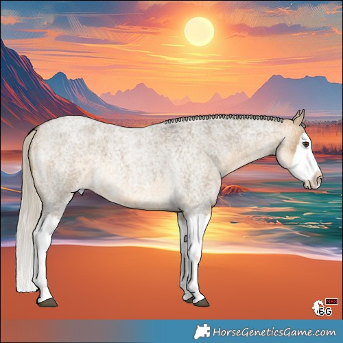 Horse Color:White Spotted Silver Buckskin Roan Dun Splash 