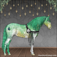 Horse Color:Watercolor White Spotted Brown 