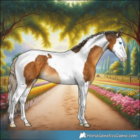 Horse Color:Chocolate Palomino Sabino Splash Tobiano Rabicano 