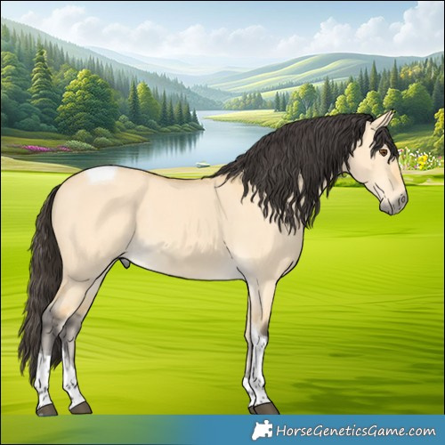 Horse Color:Buckskin Dun Tobiano 