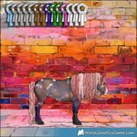 Horse Color:Painted White Spotted Silver Brown Dun Sabino 