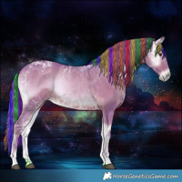 Horse Color:Painted Watercolor Red Onyx Ice Rabicano 