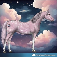 Horse Color:Watercolor Silver Black Ice Tobiano 