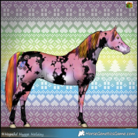 Horse Color:Void Painted Watercolor White Spotted Liver Red Dun 