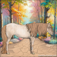 Horse Color:Gold Champagne Pearl Rabicano  and Gold Champagne Pearl Dun Rabicano 