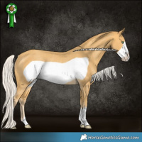 Horse Color:Silver Sable Cream Champagne Frame Rabicano 