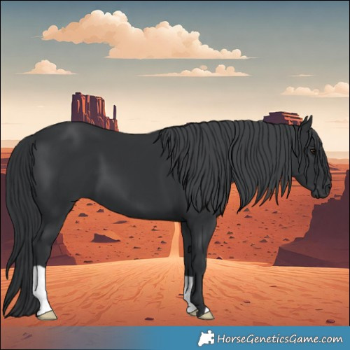 Horse Color:Black Chinchilla 