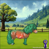 Horse Color:Watercolor White Spotted Bay 