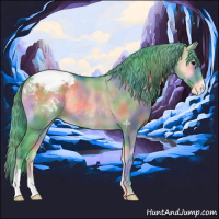Horse Color:Nacre Watercolor Grullo Onyx Varnish Rabicano 