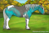 Horse Color:Silver Black Sabino Tobiano 